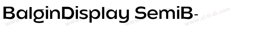BalginDisplay SemiB字体转换 BalginDisplay SemiB字体转换